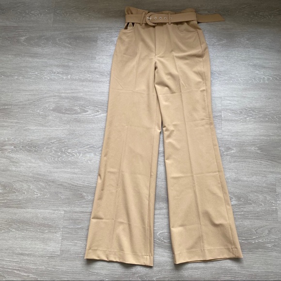 Zara Wide Leg Belted Pants - Picture 9 of 13
